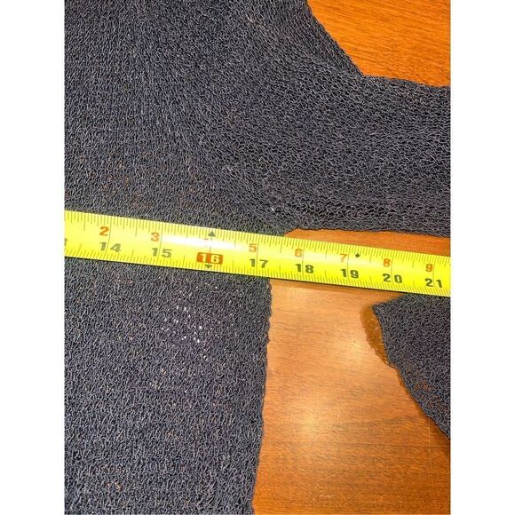 Eileen Fisher Small Gray Loose Weave Cardigan see note - Picture 7 of 8